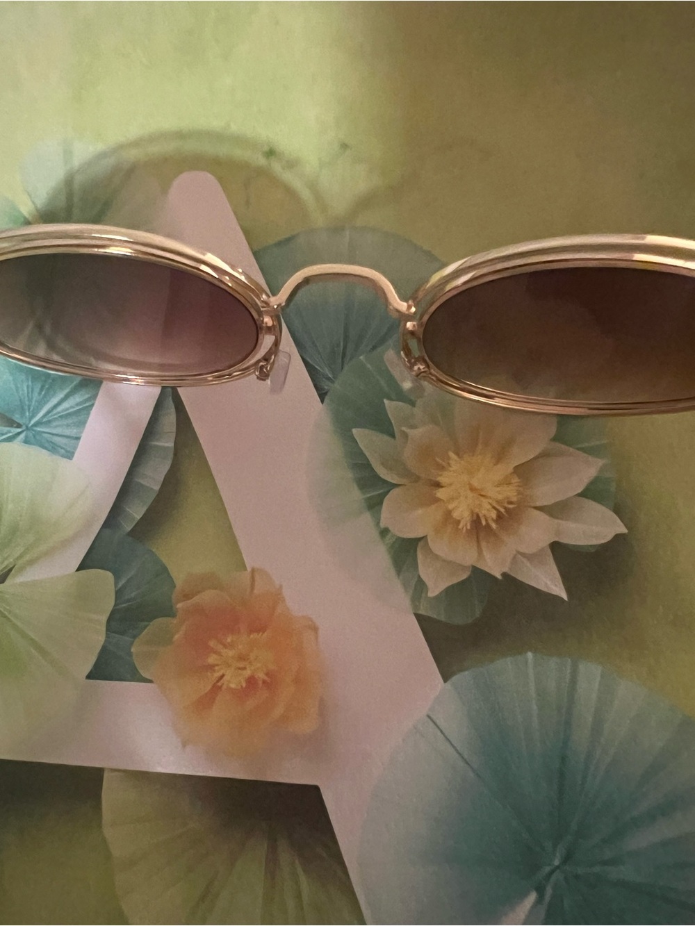 Anthropologie I-SEA Oval Rim Sunglasses - NWT - Gold - Picture 10 of 16